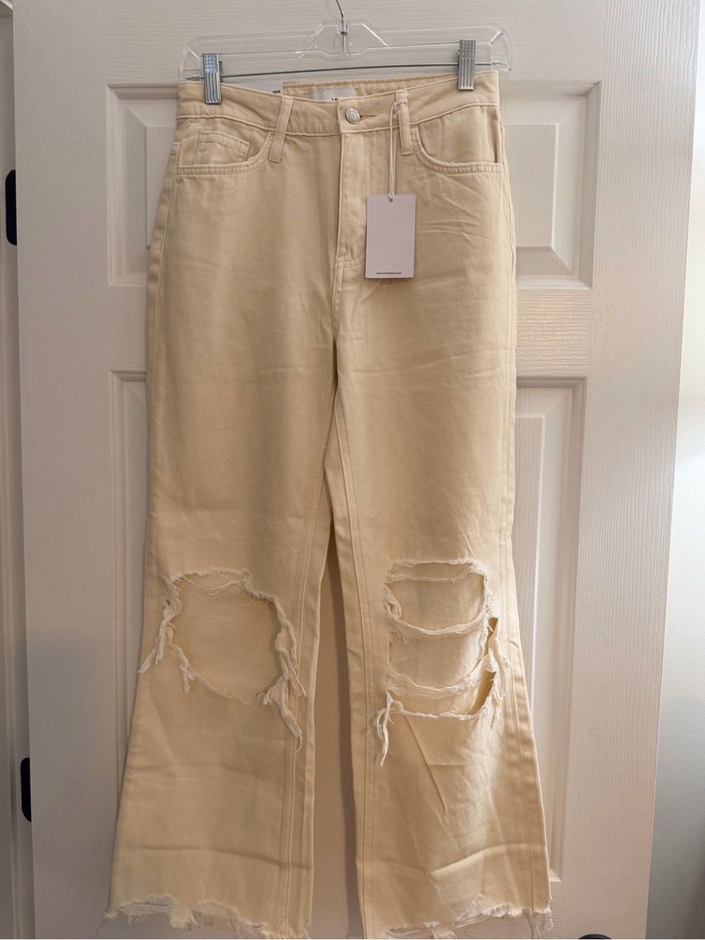Vervet Sz24 NWT High-Rise Distressed Wide-Leg Vintage Flare
